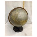 Vintage Cram's Terrestrial Globe, Metal Base, 12'