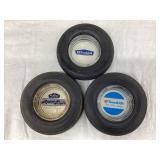 (3) B.F. Goodrich Rubber Tire Ashtrays incl.