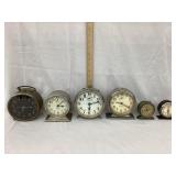 (6) Vintage Alarm Clocks, (5) Westclox, (1) New