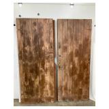 (2) Heavy Primitive Wooden Doors, 83'T, 33 1/2'W,