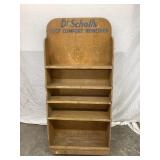 Dr. Scholl's Wooden Store Display Shelf, Some
