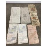 (7) Vintage Feed/Seed Sack, All w/ Stains, Some