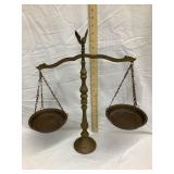 Brass Balance Scale, 19'T, 13 1/2'W Arms