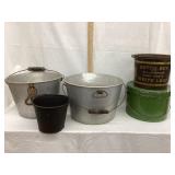 (5) Vintage Metal Buckets, Incl. (1) Dutch Boy