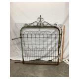 Early Woven Wire Metal Yard Gate, 35'W, 45'T