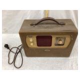 Vintage Trav-Ler Table Top Radio, Working, 13'W,