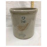 Red Wing Union Stoneware 2 Gal. Crock, 4' Wing,