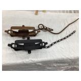 (2) Blake & Lamb No. 4 Dble. Spring Traps