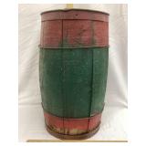 Primitive Wood Nail Keg, 18' T, Shipped to F.M.