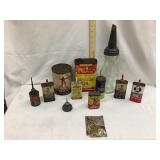 Lot of Gas & Oil Related Items incl. Oil Can &