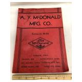 Vintage A.Y. McDonald Mfg. Catalog, 7 1/2' x 10