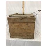 Althauser's, Dubuque, Iowa Wood Egg Crate w/ Lid,