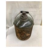 F.C. Wilson Embossed Glass Fuel Jar w/ Wooden