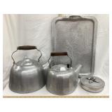 (2) Aluminum Tea Pots Incl. Wagner & Aluminum