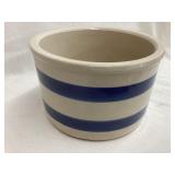 RRP Co. Blue Banded Stoneware Crock, 4'T,