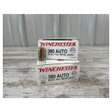 100 Rounds Winchester 380 Auto FMJ
