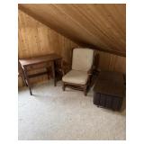 Desk, chair and storage box