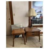 (2) Wood End Tables,  Lamp And (2)Mirrors