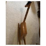 Wood rocking giraffe