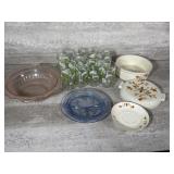 Jewel pieces with other glassware