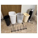 Fan and trash cans