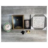 Wall mirror, clock