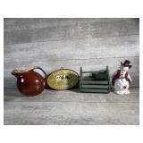 Pitcher, snowman