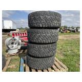 (4) Predator Tires. 35x12.50R22 LTWheels 8x1.70