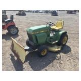 John Deere 212 Mower with snow blade