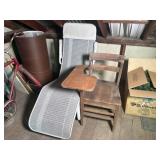 School desk chair and lawn chair