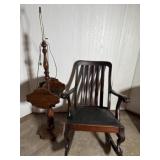 Wooden Rocking Chair, Lamp Table