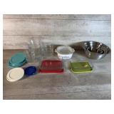Pyrex Glass Bowls and Metal Bowls