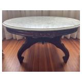 Coffee table with marble top