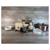 Small Kitchen Appliances and Pyrex Dishes