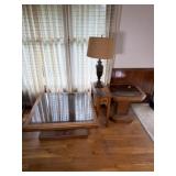 Glass Top Coffee Table with Matching Glasses Top