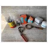 Oil Filters and Wrenches, nuts and bolts