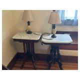 Side tables with lamps