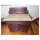 Cabinet with marble top