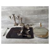 Candle Holders, Silverware