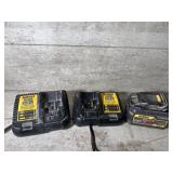 DeWalt battery chargers and battery