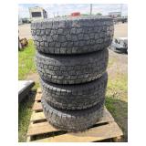 (4) 8 x 6.5 Ram Wheels, Big Foot A/T LT275/70R18