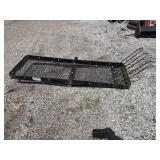 Hitch-mounted cargo carrier with integrated