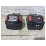 (2) Milwaukee M18 Red Lithium Batteries
