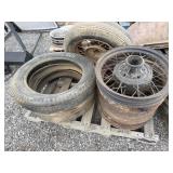 Skid of Misc Wheels & Tires Model A