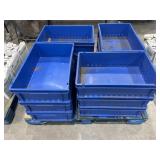 Skid of stackable containers