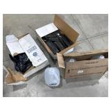 Trash bags, spring water