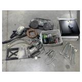 Cash box, knee dolly, bolt hooks