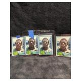 1981 Topps Rickey Henderson 4 card lot