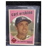 1959 Carl Erskine card, Anderson Hero