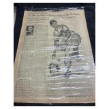 1952 News paper article Carl Erskine No-Hit Rare